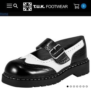 Black and White Mary Janes by TUK Footwear